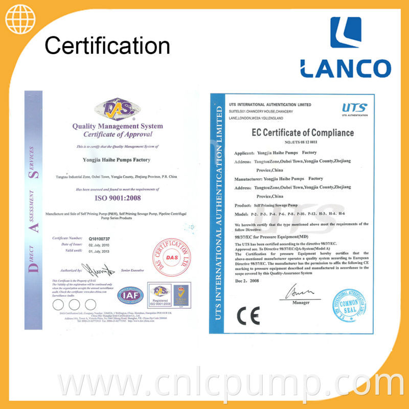 Lanco brand Self Priming Centrifugal 160 hp water Pump